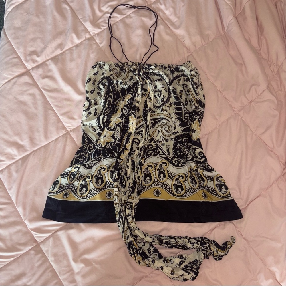 Isda & Co Y2K Chic Paisley Halter Camisole